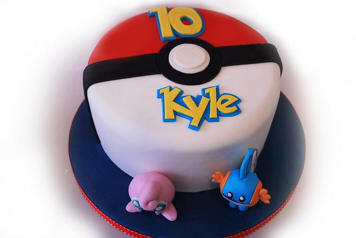 Pokemon cake with Mudkip and Jigglypuff