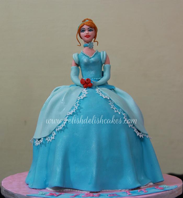 All Edible Cinderella Doll Cake