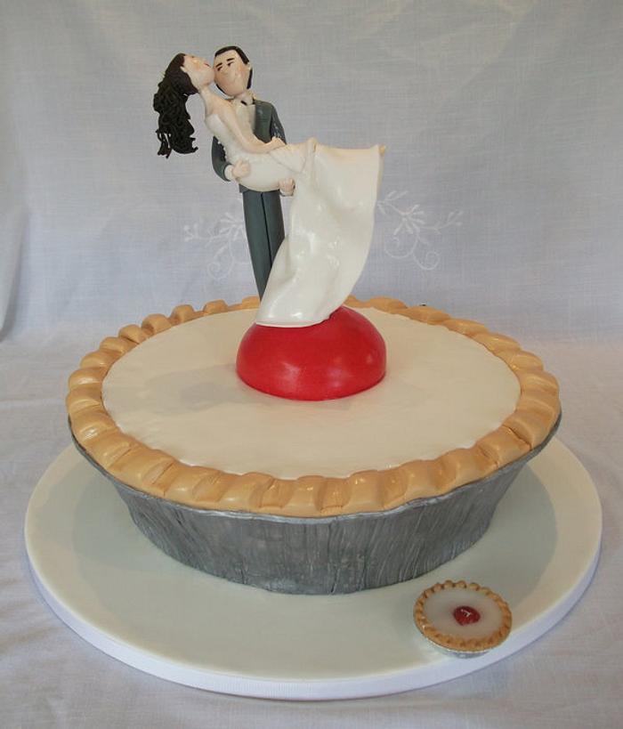 An unusual Wedding Cake - Bakewell Tart