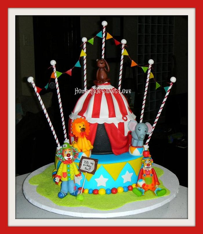 Circus birthday cake