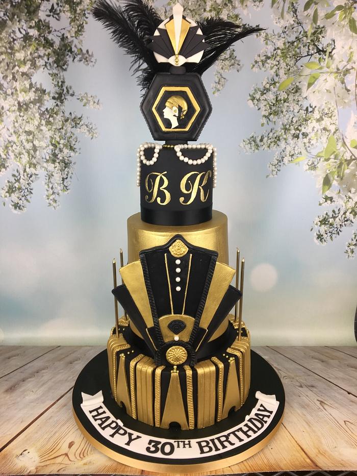 Great Gatsby 30th birthday cake 