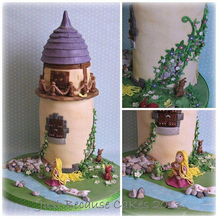 Rapunzel/Tangled Tower Cake