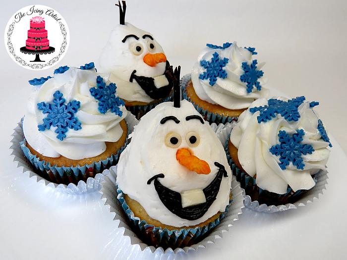 Frozen Olaf Themed Cupcakes