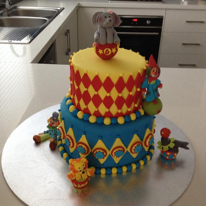 Circus Themed Birthday Cake