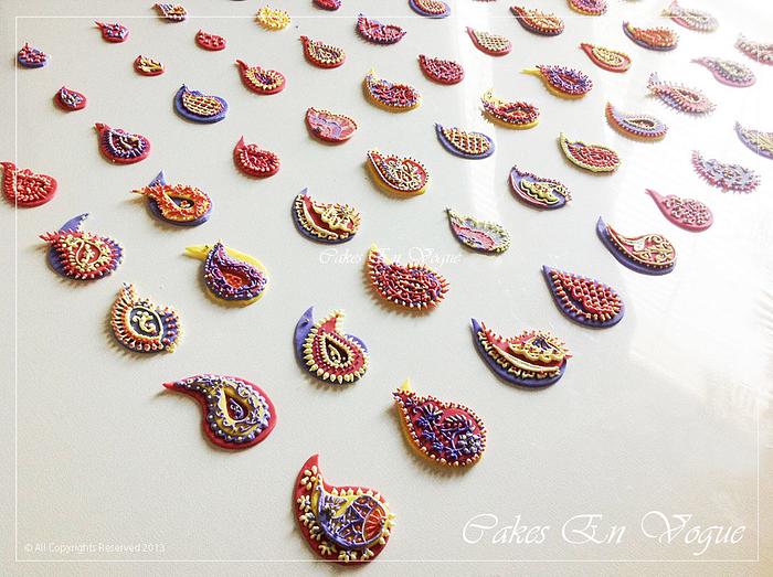 Paisley cupcake toppers