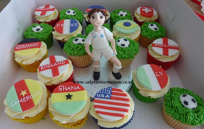 World Cup Themed Cupcakes 