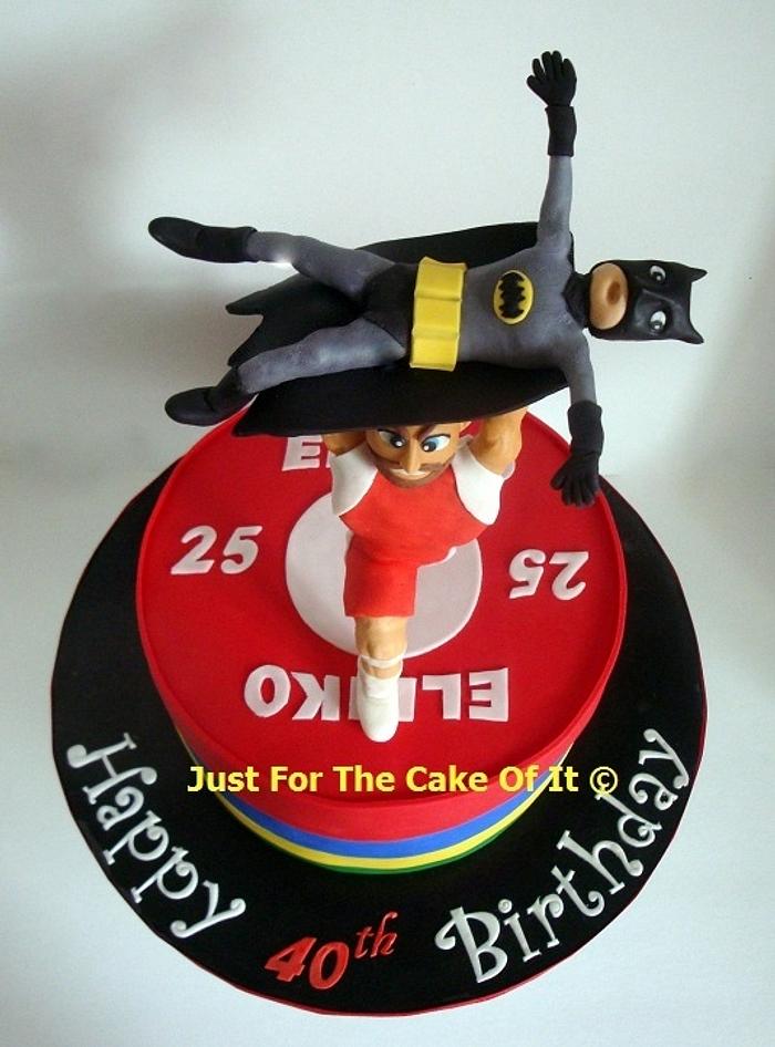 Weightlifter & Batman cake