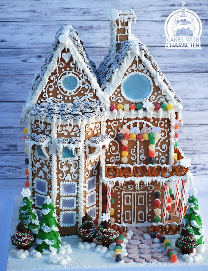 Gingerbread house - Decorated Cake by Jean A. Schapowal - CakesDecor