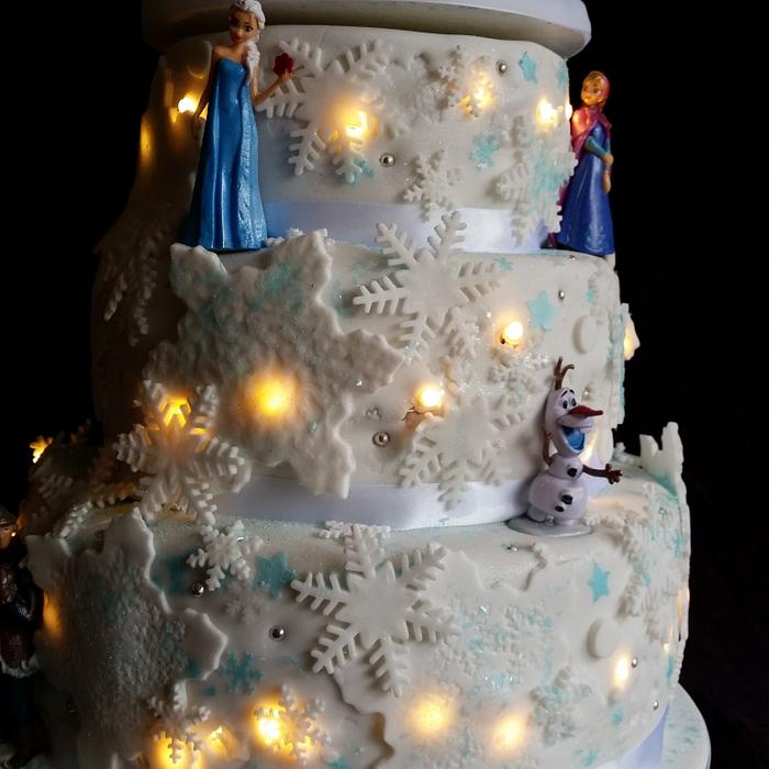 Frozen light up cake