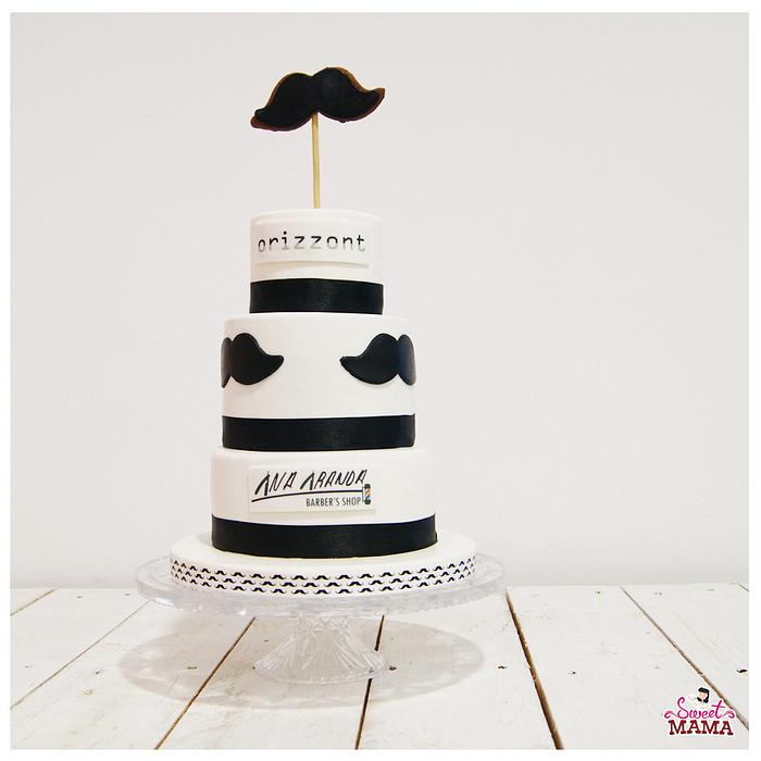 Moustache cake for Barbershop openning