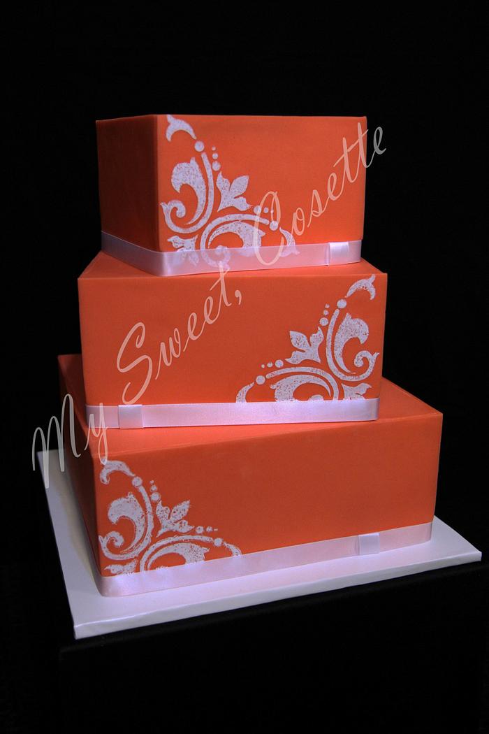 Simple Coral Cake