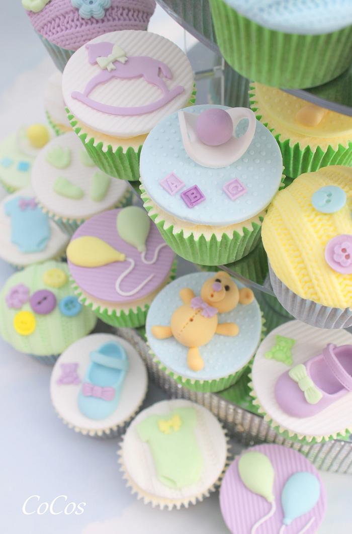 baby shower cupcakes 