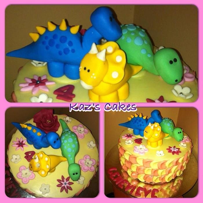 Girly Dinosaur Cake