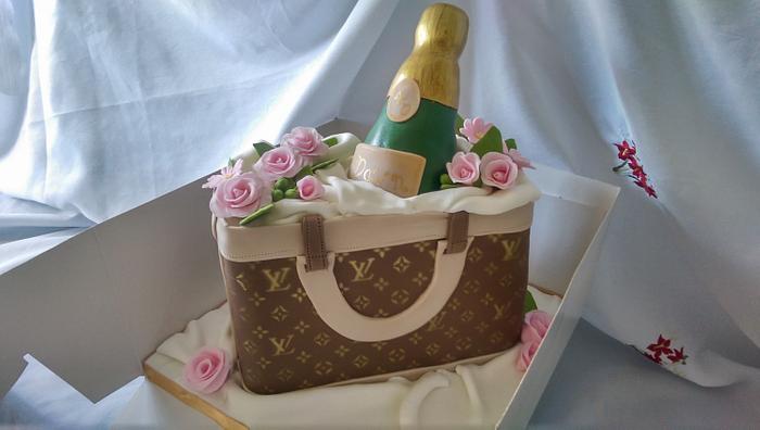40th Louis-Vuitton Bag Birthday cake