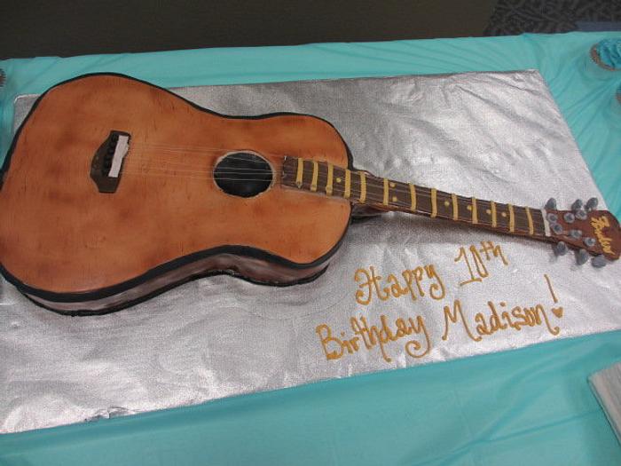 Fender Acoustic Guitar Cake