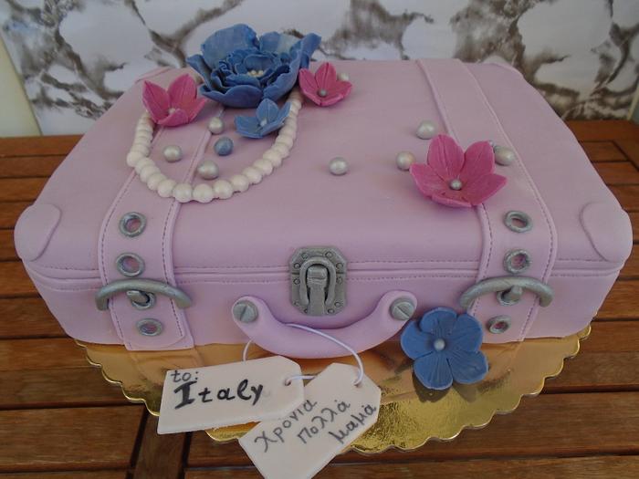 suitcase cake