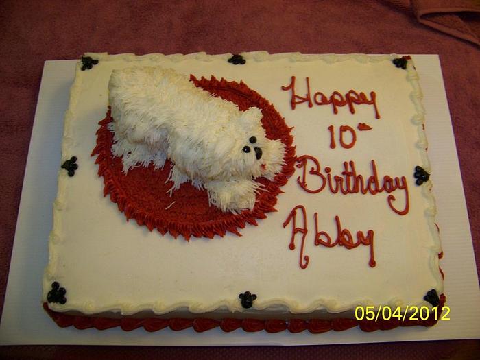 For a Sweet Young Lady, A puppy cake!