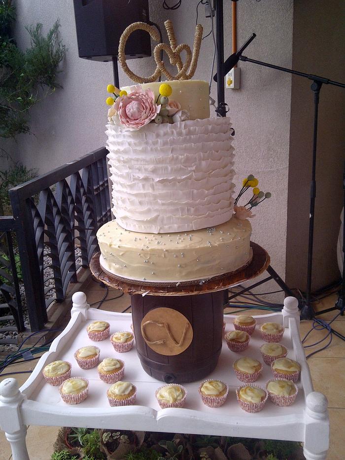 Rustic Themed Wedding Cake