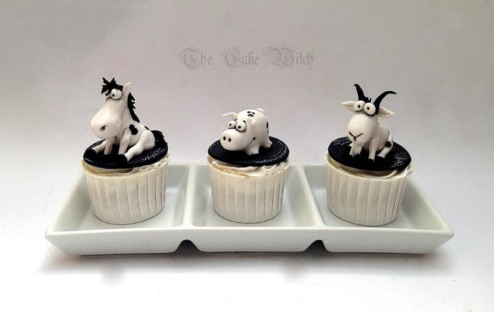 Farm  Animals Cupcakes