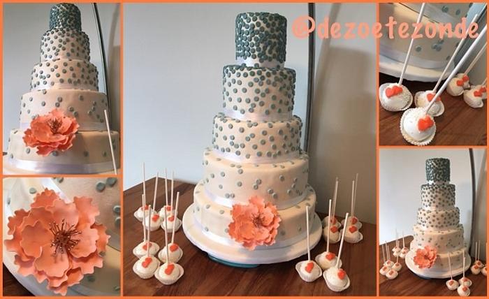 Wedding cake with dots