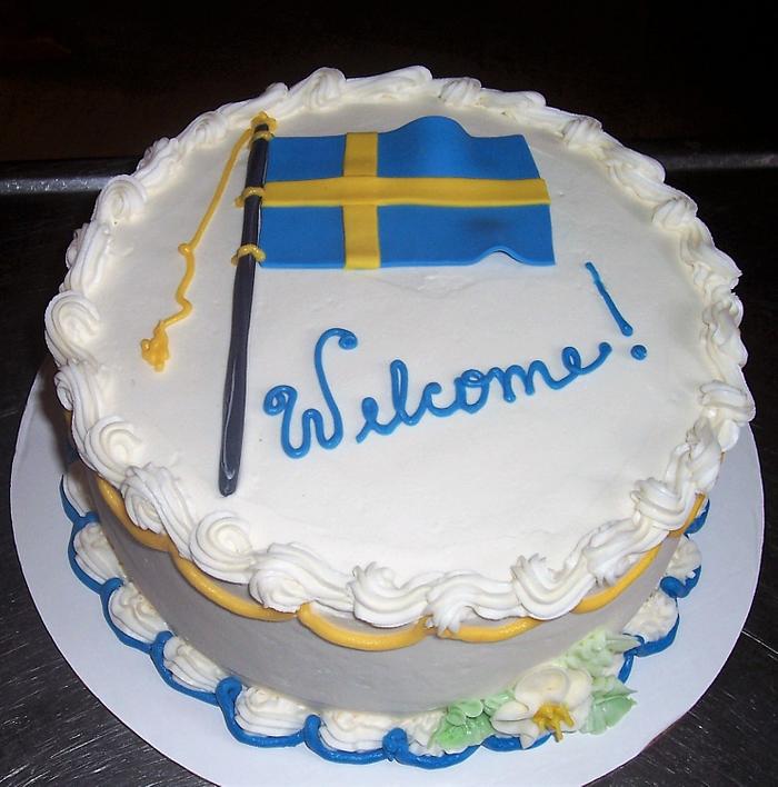 Swedish Flag Cake