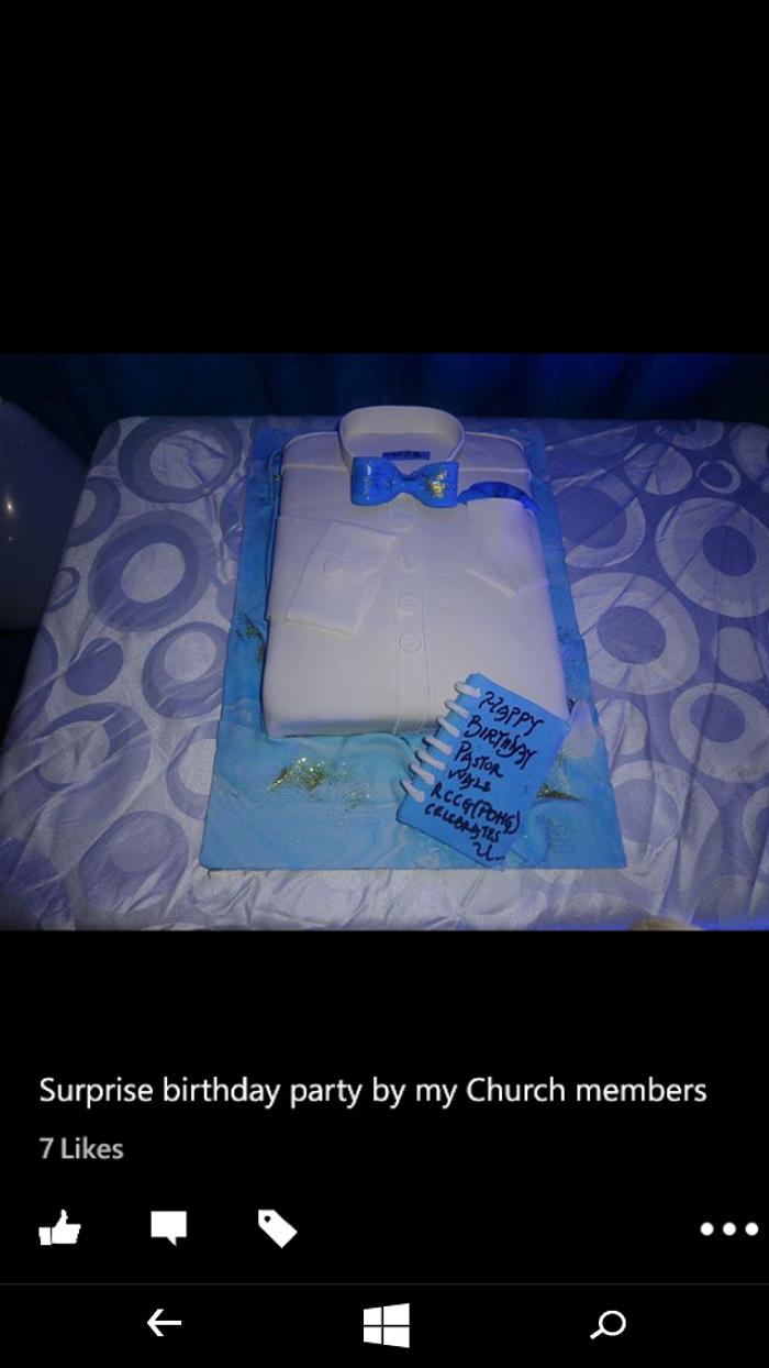 A shirt cake for my pastor