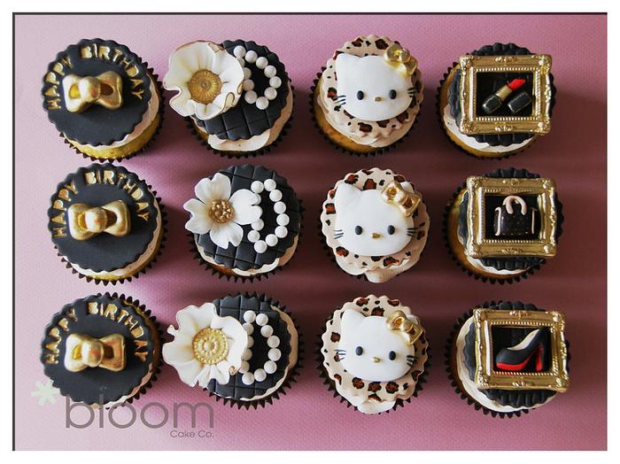 Sophicated Hello Kitty designer cupcakes