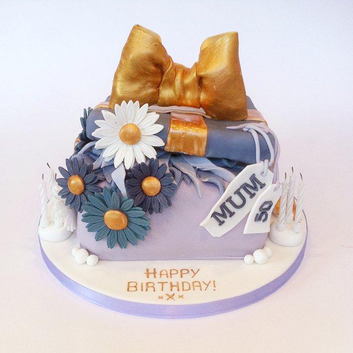 Daisy Gift Box Cake