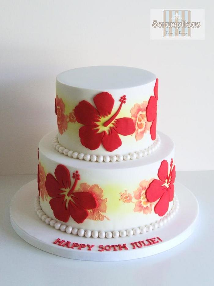 Hibiscus cake