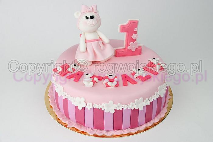 1st Birthday Cake / Tort na pierwsze urodziny