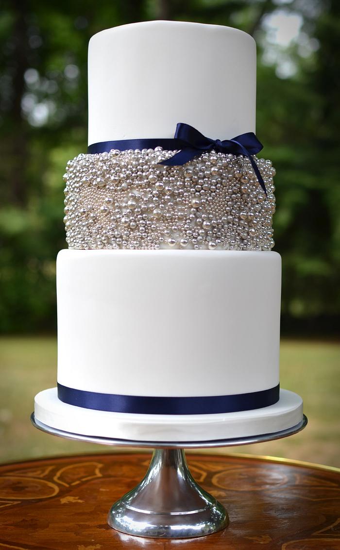 Dragee Encrusted Wedding Cake
