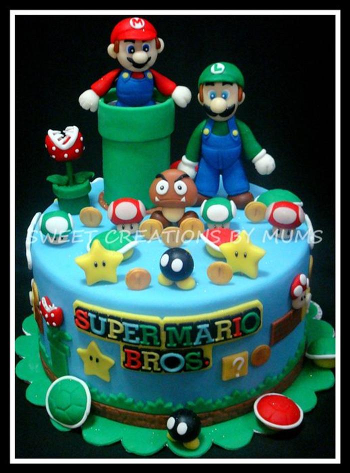 Mario Bro. Themed Cake 