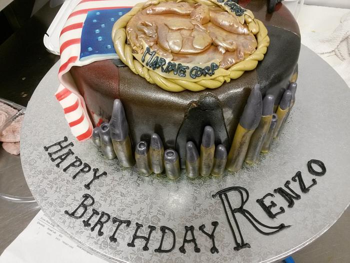 military birthday cake