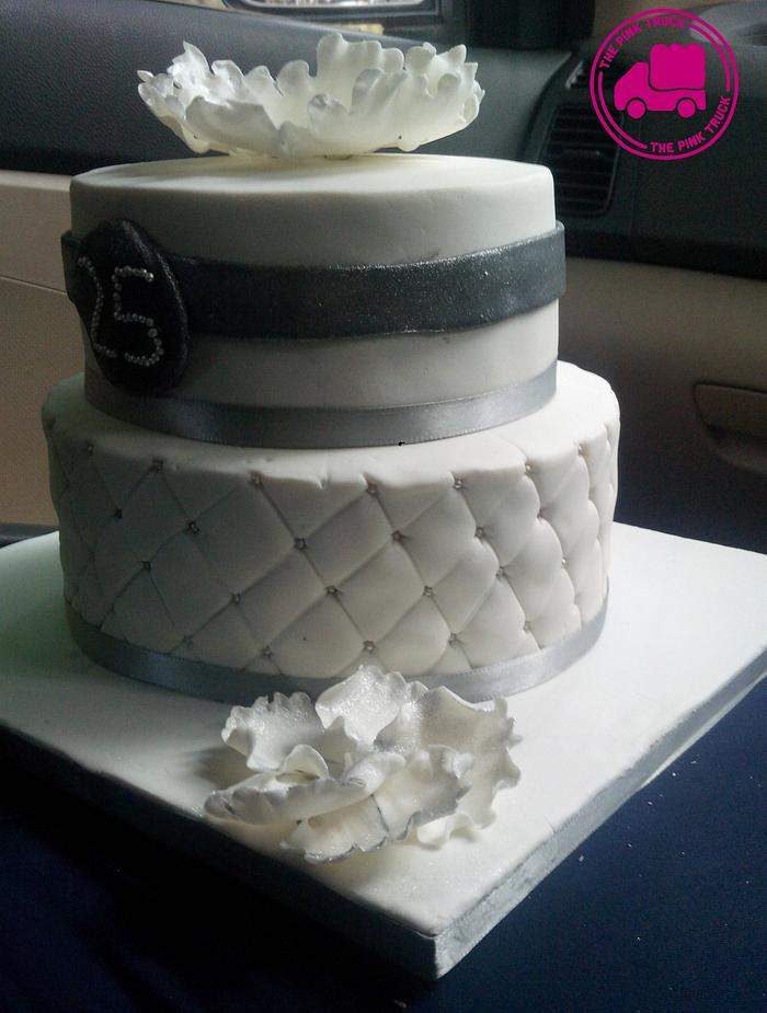 25th Wedding Anniversary Cake