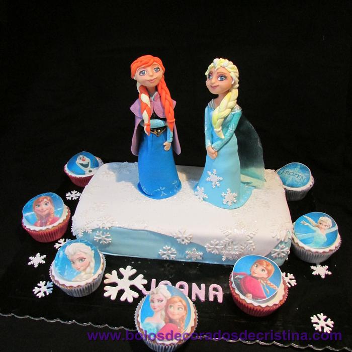 Elsa and Ana Cake