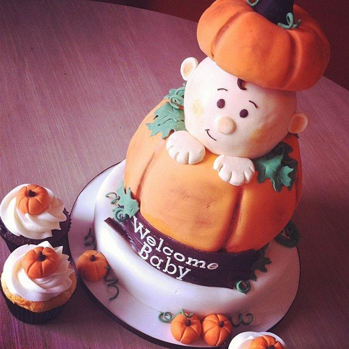 Pumpkin-themed baby shower