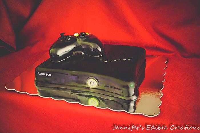 Black X Box Cake with Controller
