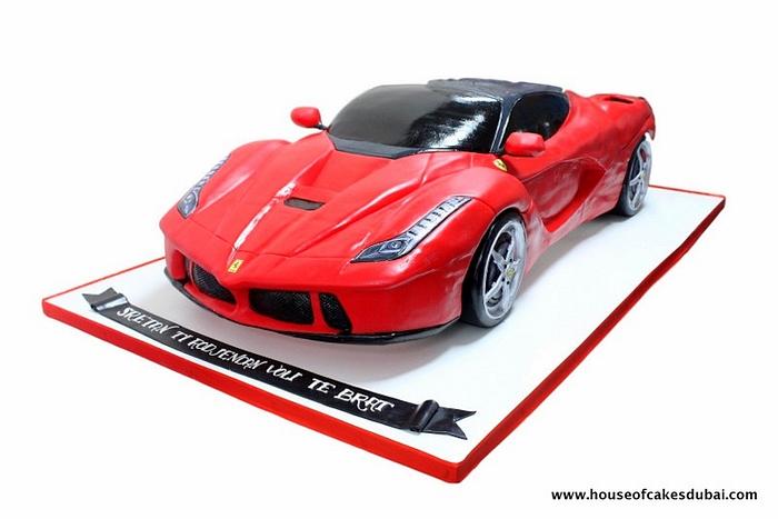 Ferrari car cake