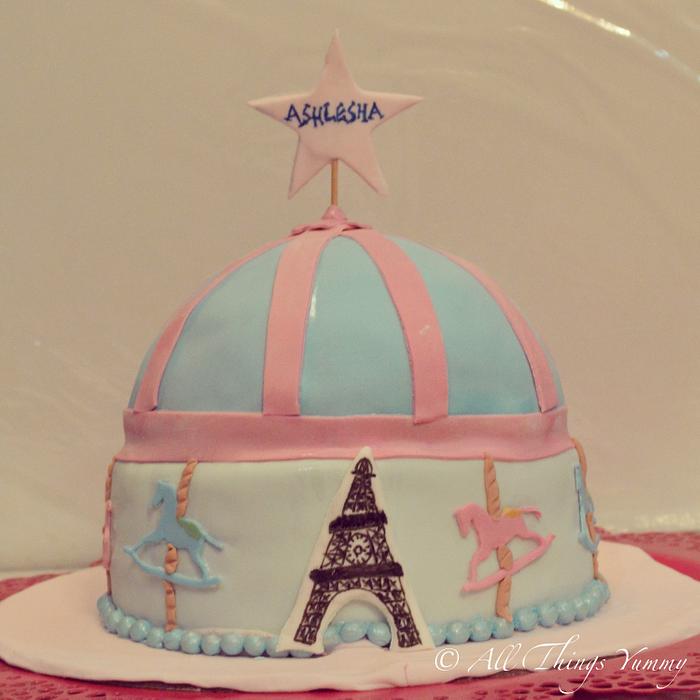 Paris carousel cake
