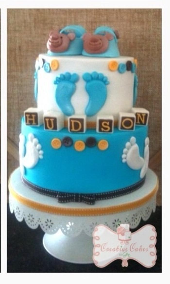Hudson's Naming Day Cake