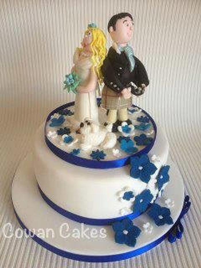 Top tier wedding cake