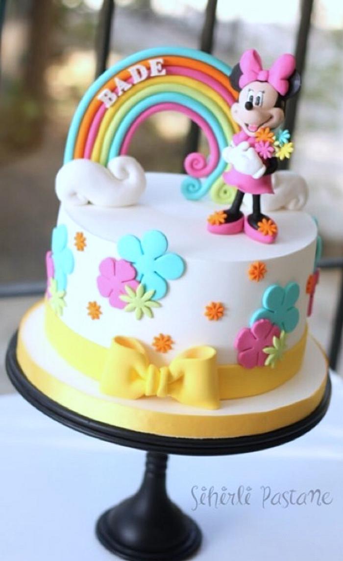 Minnie Mouse Rainbow Cake