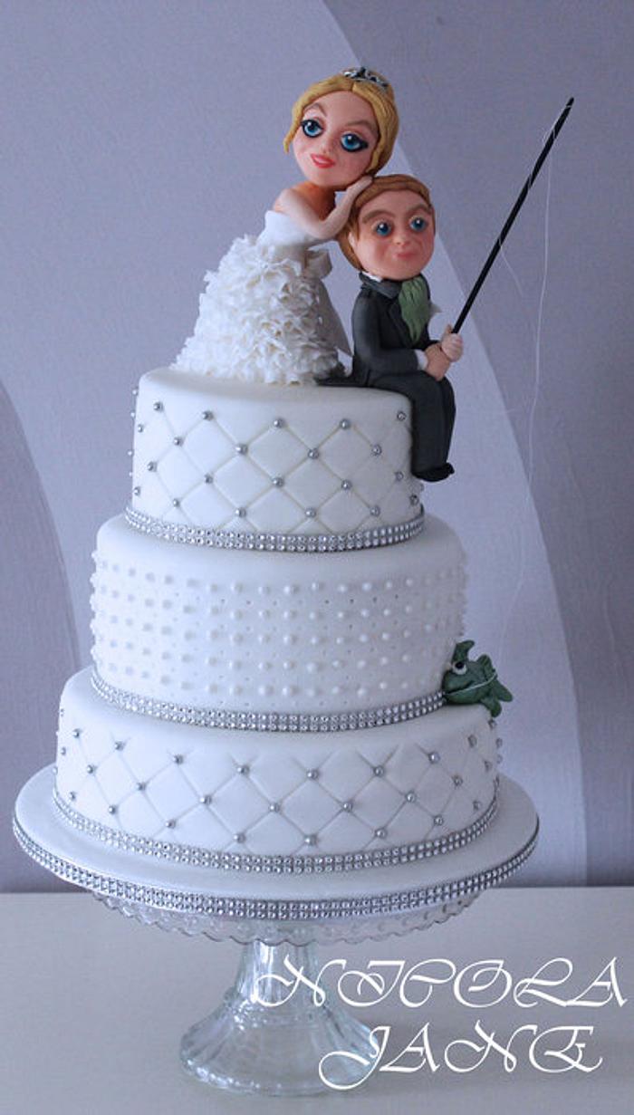 FISHING WEDDING CAKE
