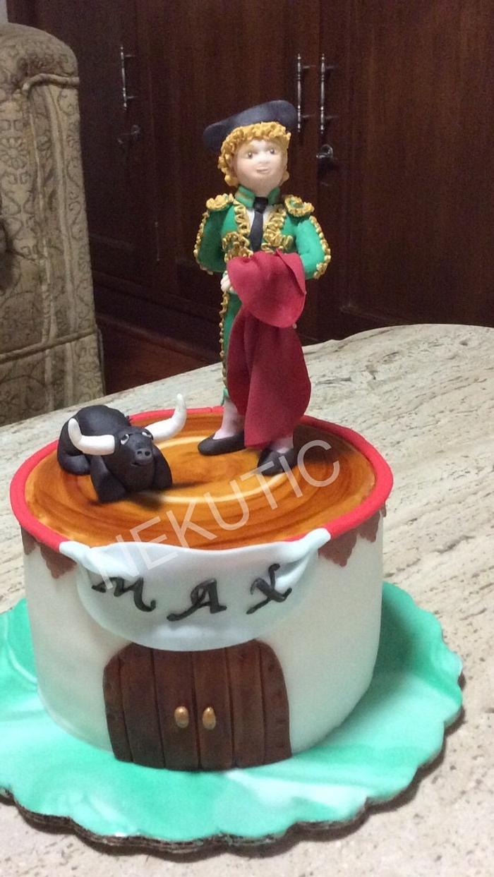 Bullfighter cake