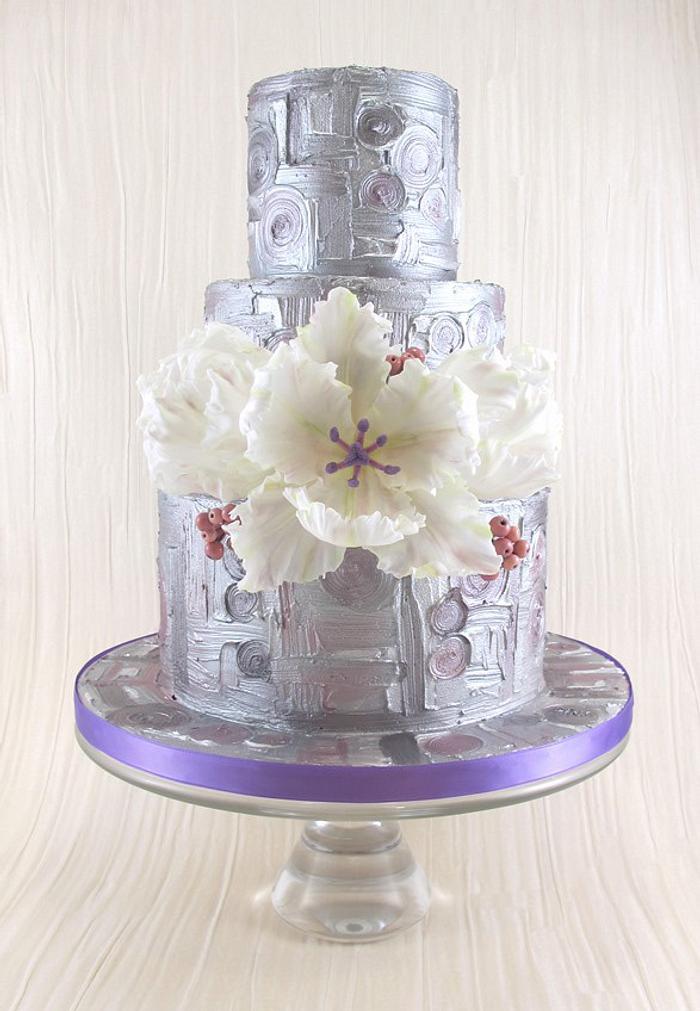 Klimt Inspired Wedding Cake