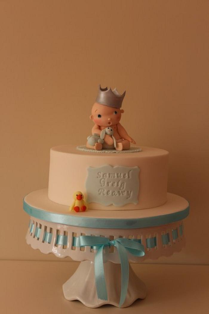 Single tier baby prince cake 
