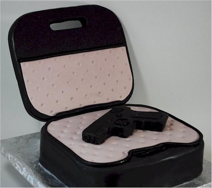 Glock 9mm Gun Grooms Cake