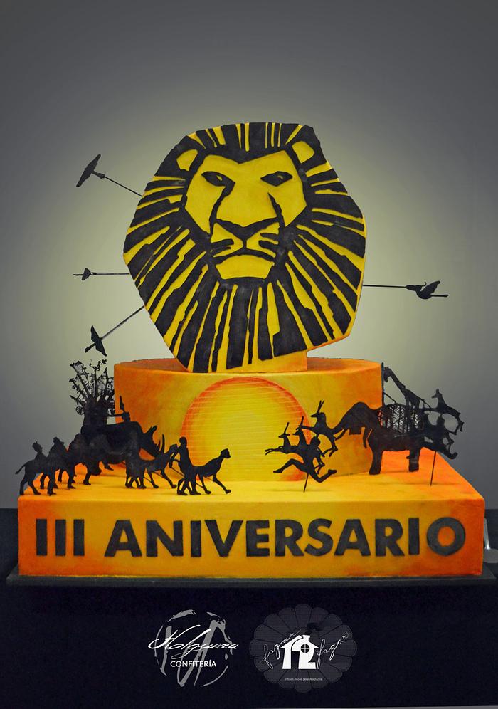 Lion King the musical III Anniversary cake