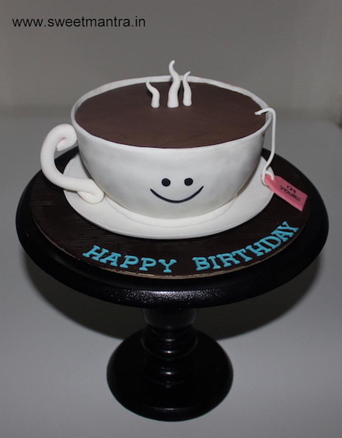 Chai cup on cake