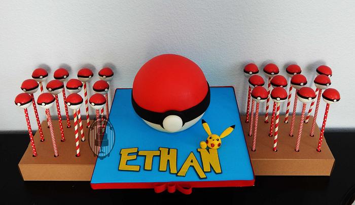 Pokeman cake and cakepops
